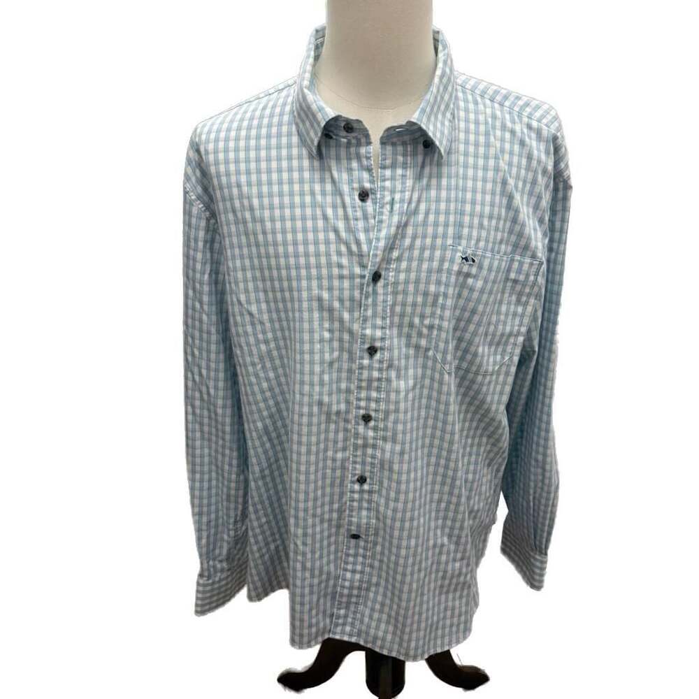 Fish Hippie Co. Long Sleeve Gingham Performance Button-Down Shirt